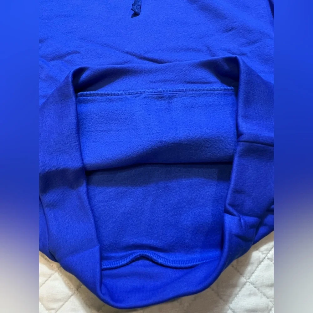 Adidas Fleece Hoodie Royal Blue embroidered Logo‎ Pullover Women’s Size Small